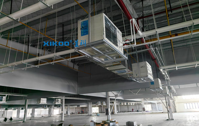 38000平米制衣廠制冷降溫，安裝蒸發冷省電空調-臥式軸流機型