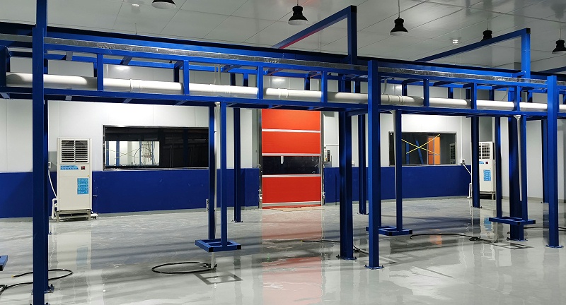 食品廠車間整體制冷降溫，應用蒸發冷省電空調-立式軸流柜機