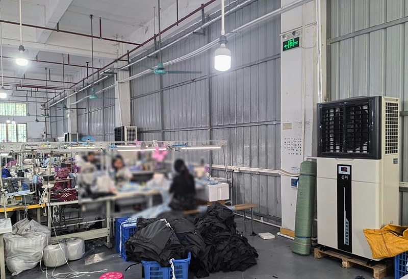 1000平米廠房空調，選蒸發冷省電空調-立式軸流柜機