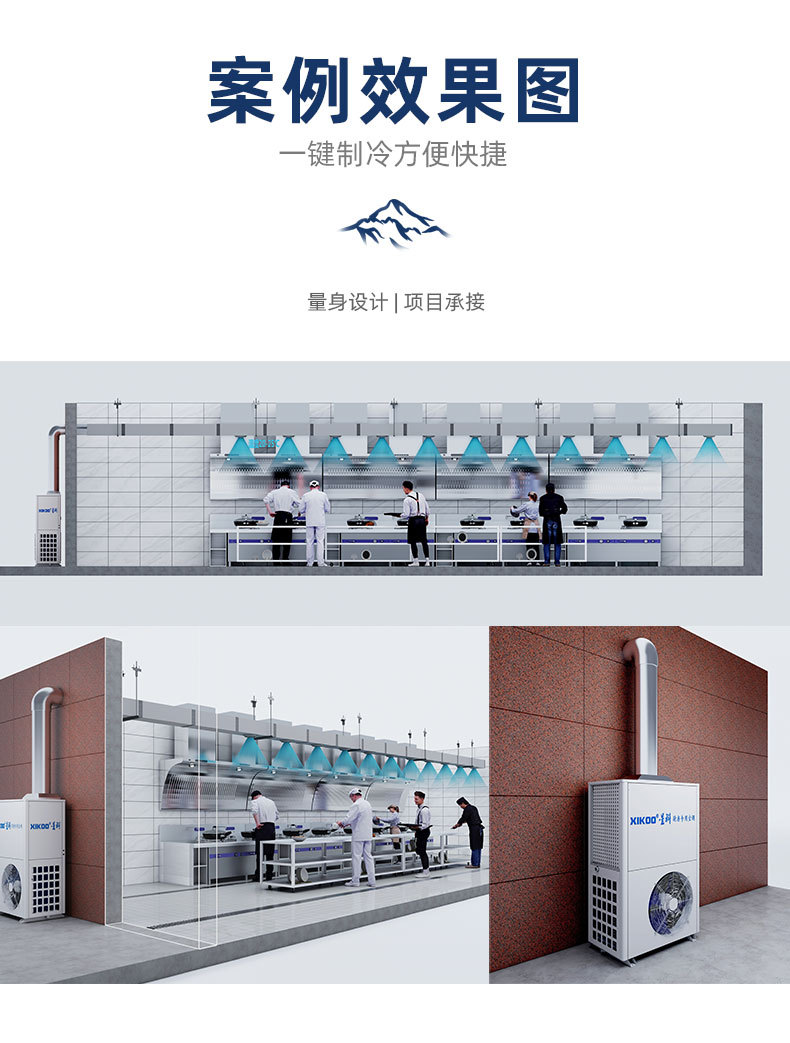 星科廚房空調應用降溫案例效果圖