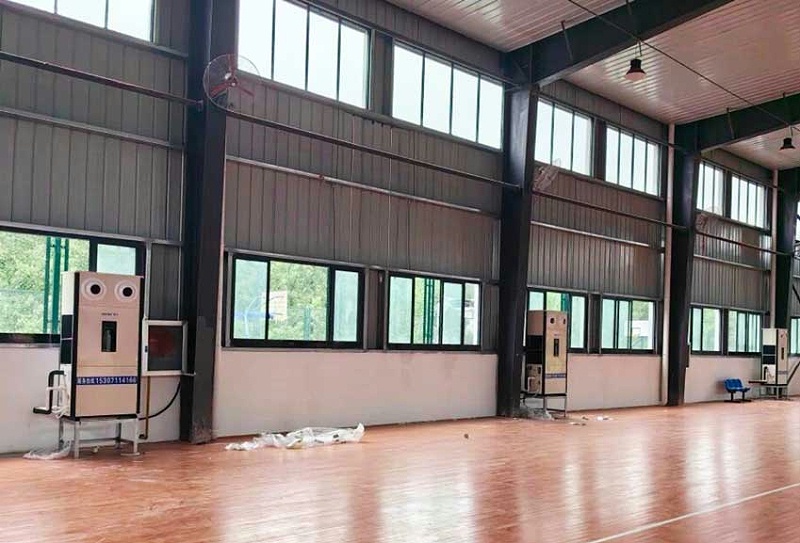 室內(nèi)體育場館制冷降溫優(yōu)選，蒸發(fā)冷省電空調(diào)落地射流空調(diào)