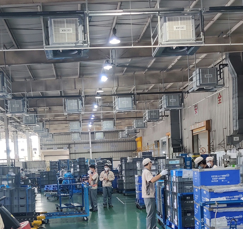 冷風(fēng)機(jī)環(huán)保空調(diào)廠房車(chē)間案例