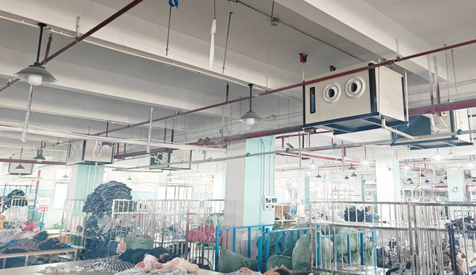 高溫車間夏季降溫設備優選，蒸發冷省電空調-臥式射流空調